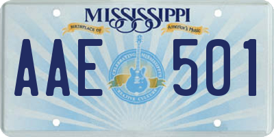 MS license plate AAE501