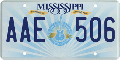 MS license plate AAE506