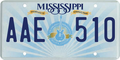 MS license plate AAE510