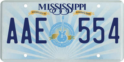 MS license plate AAE554
