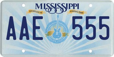 MS license plate AAE555