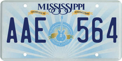 MS license plate AAE564