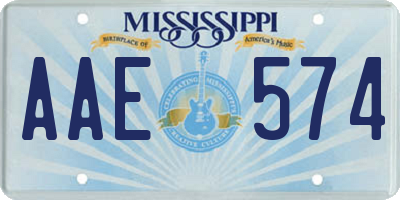 MS license plate AAE574