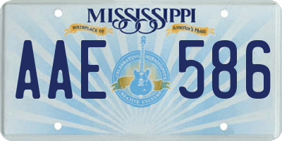 MS license plate AAE586