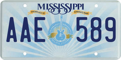 MS license plate AAE589