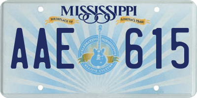 MS license plate AAE615