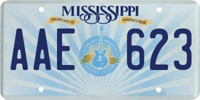 MS license plate AAE623