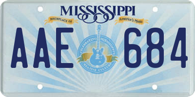 MS license plate AAE684