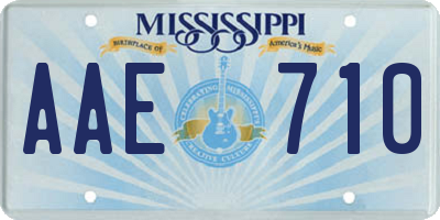 MS license plate AAE710