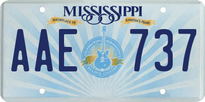 MS license plate AAE737
