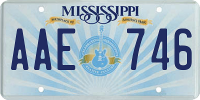 MS license plate AAE746