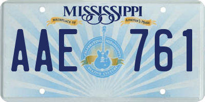 MS license plate AAE761