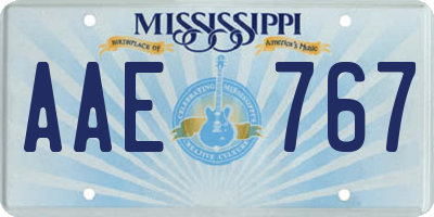 MS license plate AAE767