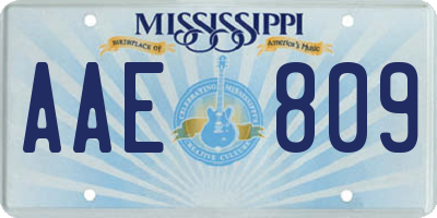 MS license plate AAE809