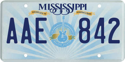 MS license plate AAE842