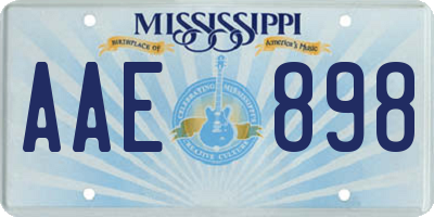 MS license plate AAE898