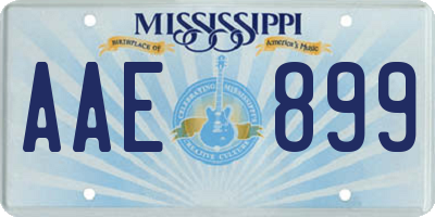 MS license plate AAE899