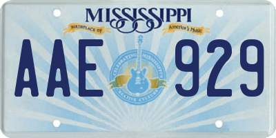 MS license plate AAE929