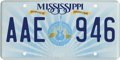 MS license plate AAE946