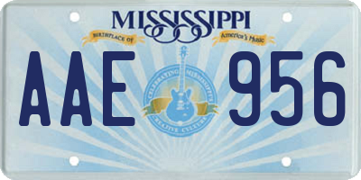 MS license plate AAE956