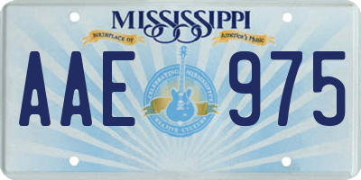 MS license plate AAE975