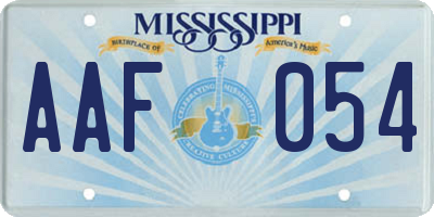 MS license plate AAF054