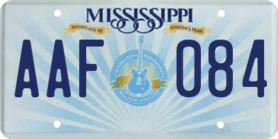 MS license plate AAF084