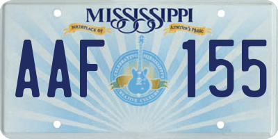MS license plate AAF155