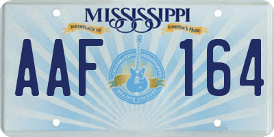 MS license plate AAF164