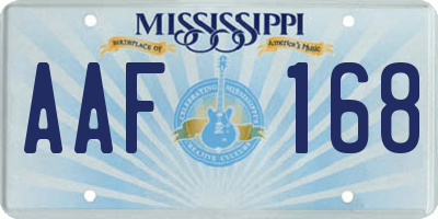 MS license plate AAF168