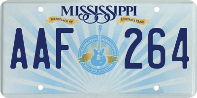 MS license plate AAF264