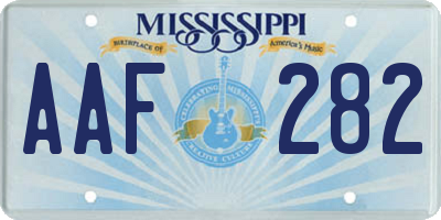 MS license plate AAF282
