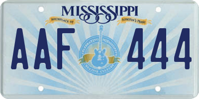 MS license plate AAF444