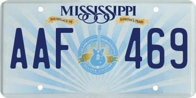 MS license plate AAF469