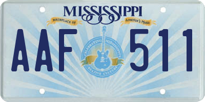 MS license plate AAF511