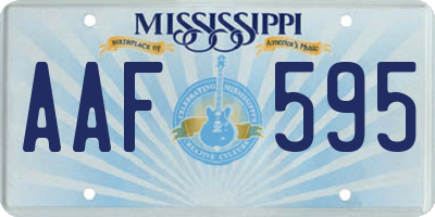 MS license plate AAF595