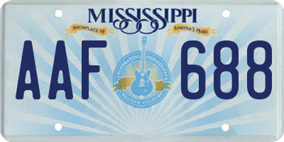 MS license plate AAF688