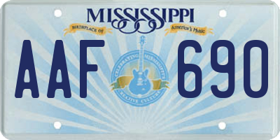 MS license plate AAF690