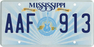 MS license plate AAF913