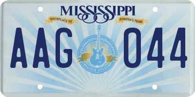 MS license plate AAG044