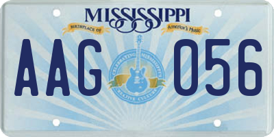 MS license plate AAG056