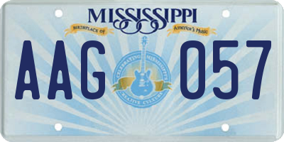 MS license plate AAG057