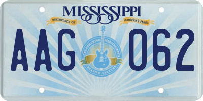 MS license plate AAG062