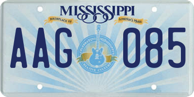 MS license plate AAG085