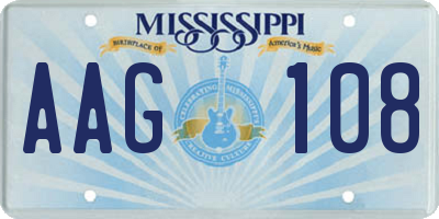 MS license plate AAG108