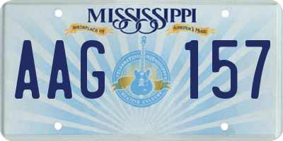 MS license plate AAG157