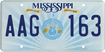 MS license plate AAG163
