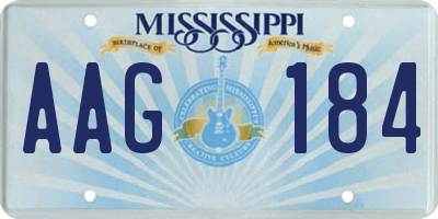 MS license plate AAG184