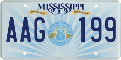 MS license plate AAG199