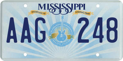 MS license plate AAG248